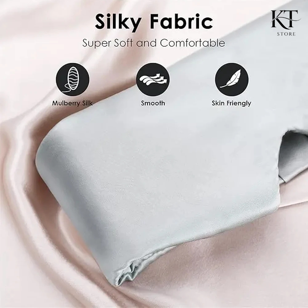 Ultra-Soft Mulberry Silk Sleep Eyepatch, Total Blackout for Travel