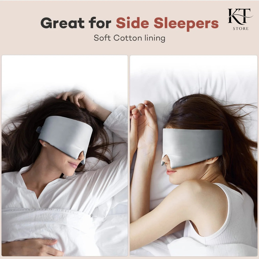 Ultra-Soft Mulberry Silk Sleep Eyepatch, Total Blackout for Travel