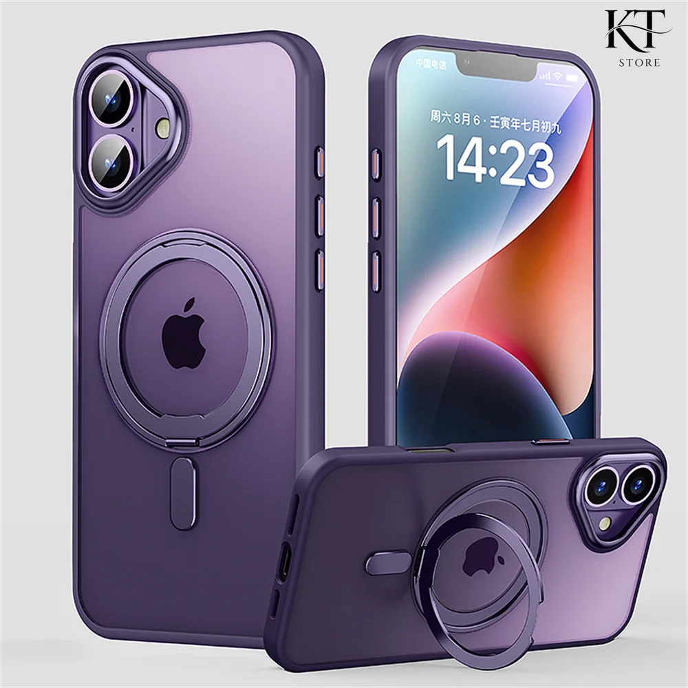 MagSafe Compatible 360° Rotatable Bracket Case for iPhone