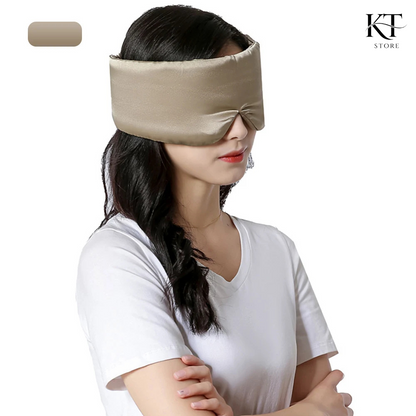 Ultra-Soft Mulberry Silk Sleep Eyepatch, Total Blackout for Travel