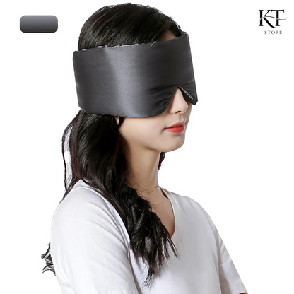 Ultra-Soft Mulberry Silk Sleep Eyepatch, Total Blackout for Travel