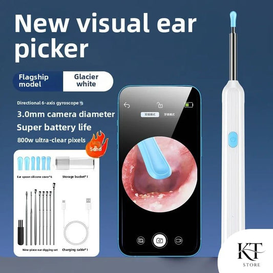 Smart Visual Ear Sticks – Otoscope Endoscope Ear Cleaner with Mini Camera