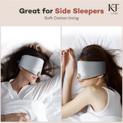 Ultra-Soft Mulberry Silk Sleep Eyepatch, Total Blackout for Travel