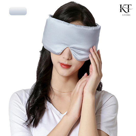 Ultra-Soft Mulberry Silk Sleep Eyepatch, Total Blackout for Travel