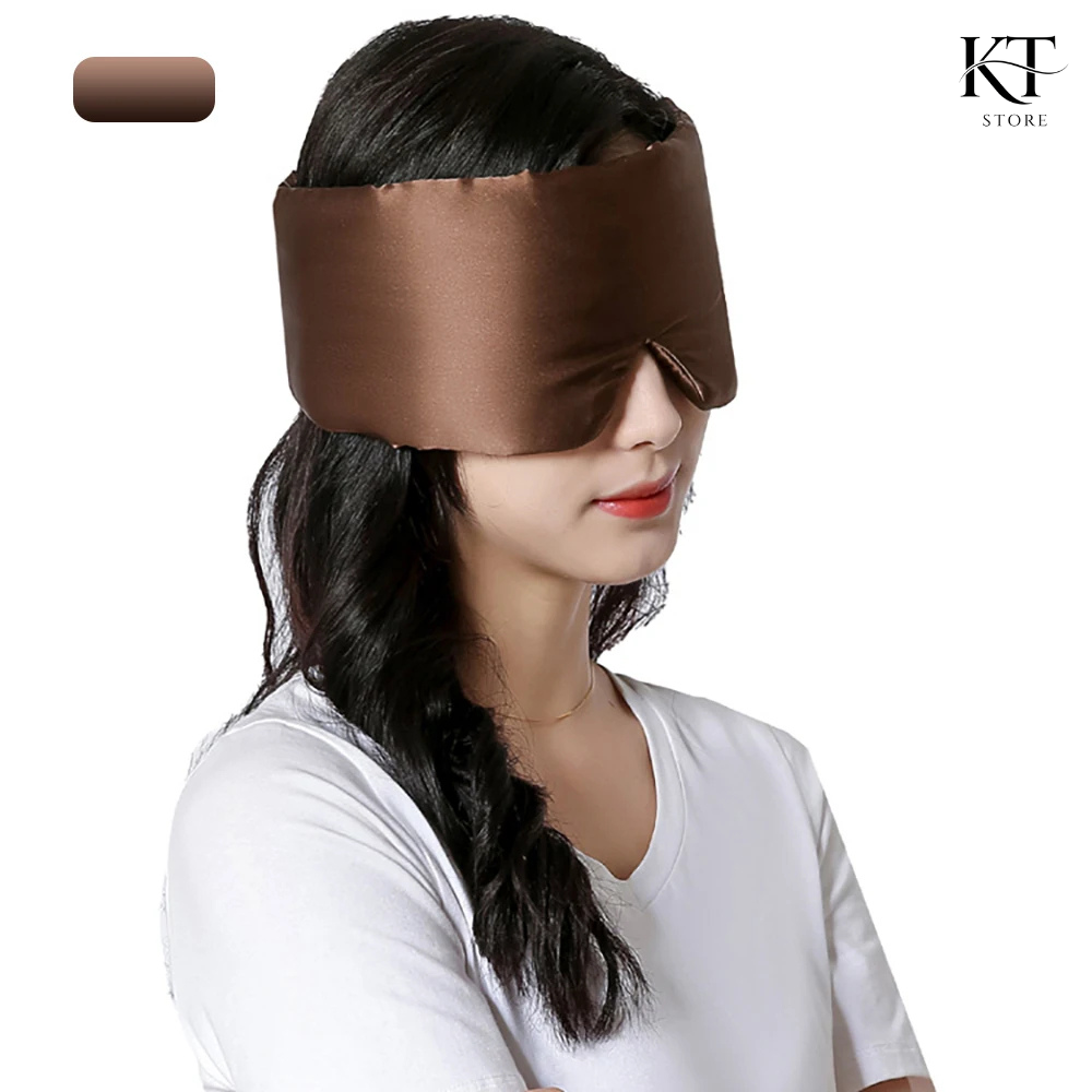 Ultra-Soft Mulberry Silk Sleep Eyepatch, Total Blackout for Travel
