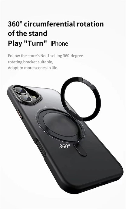 MagSafe Compatible 360° Rotatable Bracket Case for iPhone