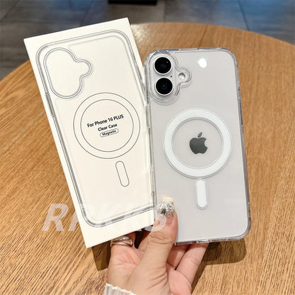 Transparent For Magsafe Magnetic Wireless Charge Case For Iphone