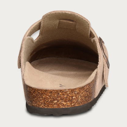 Litfun Women's Fashion Cork Suede Clogs with Arch Support