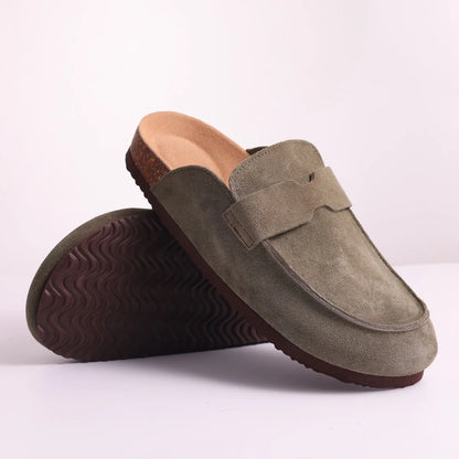 Litfun Women's Fashion Cork Suede Clogs with Arch Support