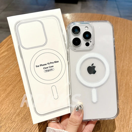 Transparent For Magsafe Magnetic Wireless Charge Case For Iphone