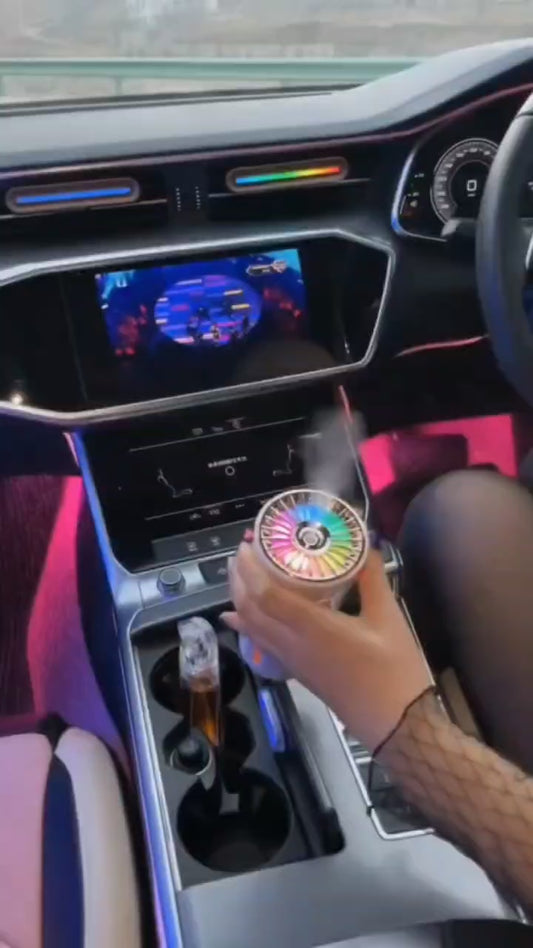 Lifeala Car Humidifier with RGB LEDs, USB/Rechargeable